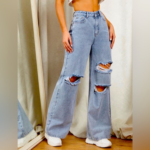 SHEIN Denim - NWT SHEIN High Waisted Wide Leg Jeans size XS or 2